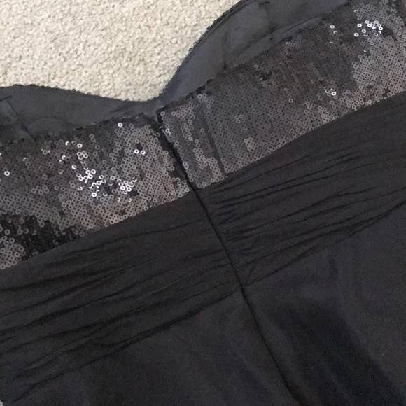 Black Sequin & Chiffon Little Black Dress - Picture 3 of 4